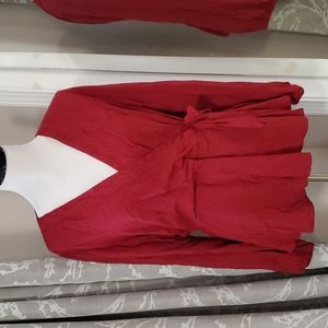 Maurices Faux Wrap Peplum Blouse